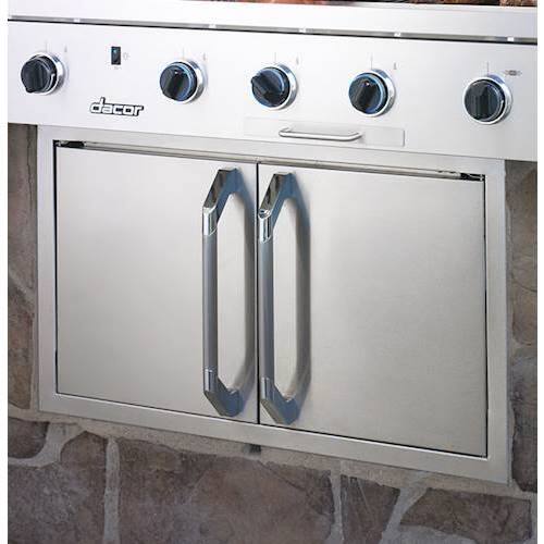 Dacor - 36" Double Outdoor Grill Access Doors - Silver - Front_Standard