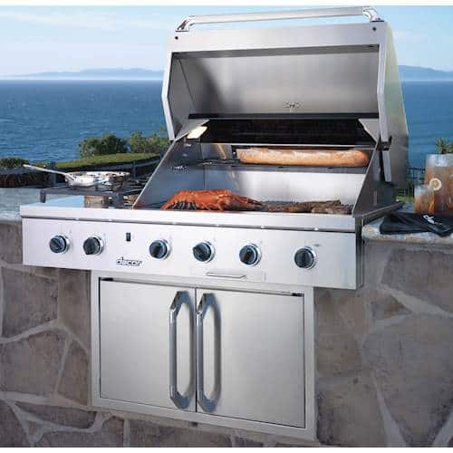 Dacor - 36" Outdoor Grill Trim Kit - Silver - Front_Standard