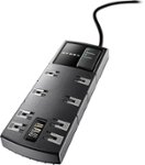 Dynex - 8-Outlet 2-USB-Port Surge Protector - Multi