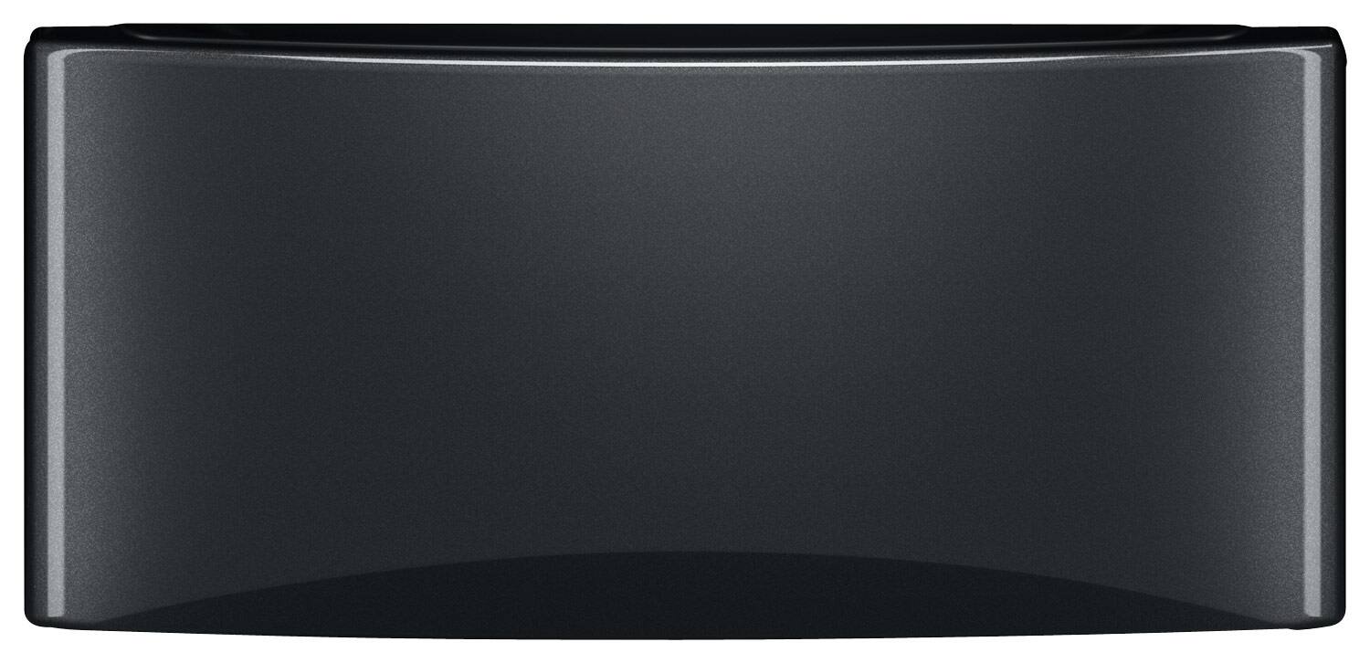 GE - Laundry Pedestal with Storage Drawer - Diamond Gray - Front_Standard