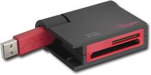 Rocketfish - High-Speed Memory Card Reader - Black, Red