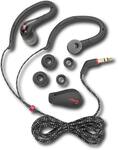 Rocketfish - Clip-On Ear Bud Headphones - Red, Black