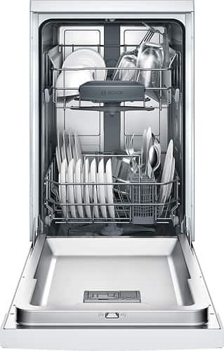 Bosch - 300 Series 18" Front Control Tall Tub Built-In Dishwasher with Stainless-Steel Tub - White - Alt_View_Standard_11