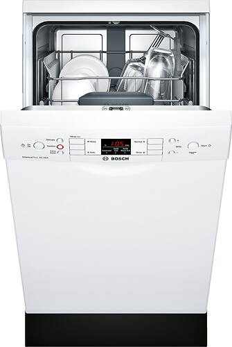 Bosch - 300 Series 18" Front Control Tall Tub Built-In Dishwasher with Stainless-Steel Tub - White - Alt_View_Standard_1