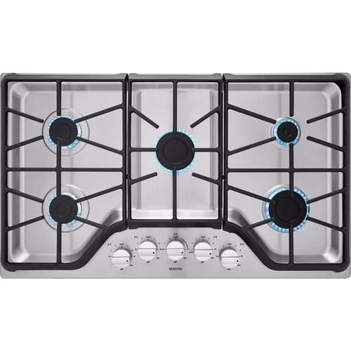 Maytag - 36" Built-In Gas Cooktop - Stainless steel - Alt_View_Standard_12