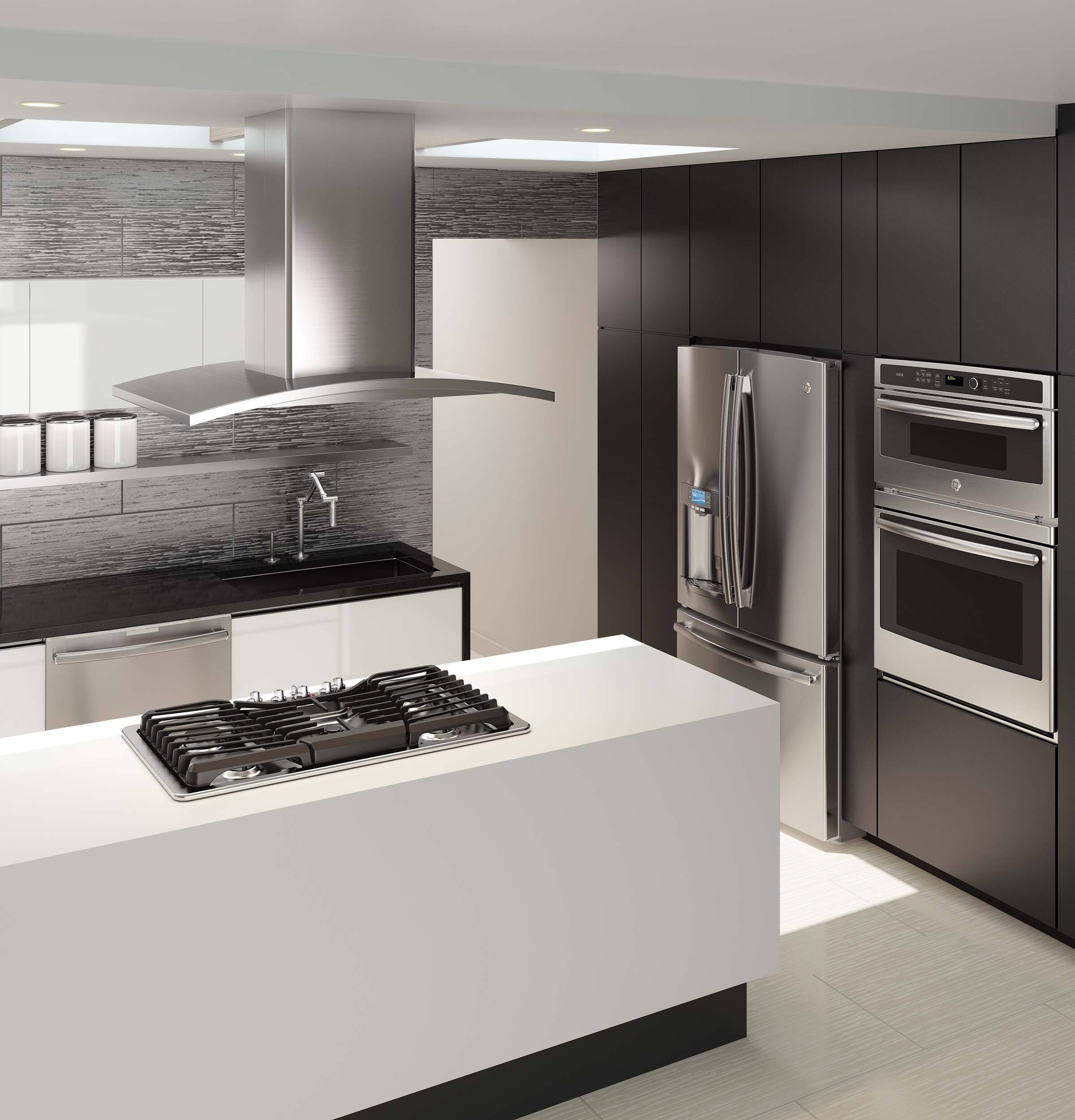 GE - Profile Designer 36" Convertible Range Hood - Stainless steel - Alt_View_Standard_19