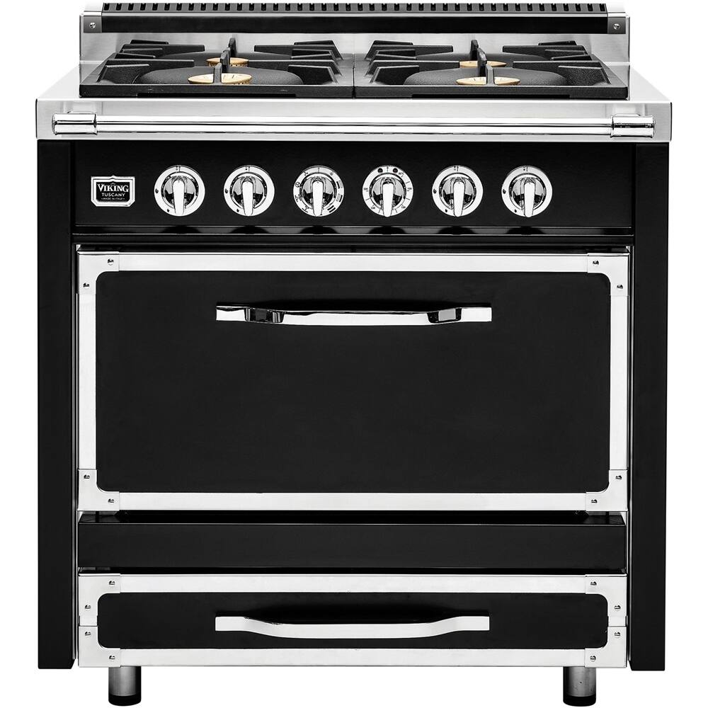 Viking - 3.8 Cu. Ft. Freestanding Gas Convection Range - Graphite black - Front_Zoom