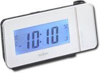 Insignia - Clock Radio with Time Projection Display - White, Black