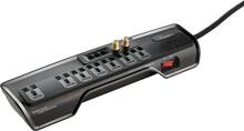 Rocketfish - 7-Outlet Surge Protector Strip - Black