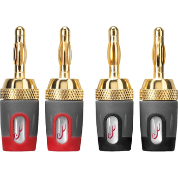 Speaker Cable Banana Plugs (4-Pack) - Red/Black - Rocketfish
