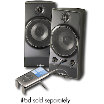 Insignia 2 0 Stereo Computer Speaker System 2 Piece Black Insignia 2 0 Stereo Computer Speaker System 2 Piece Black