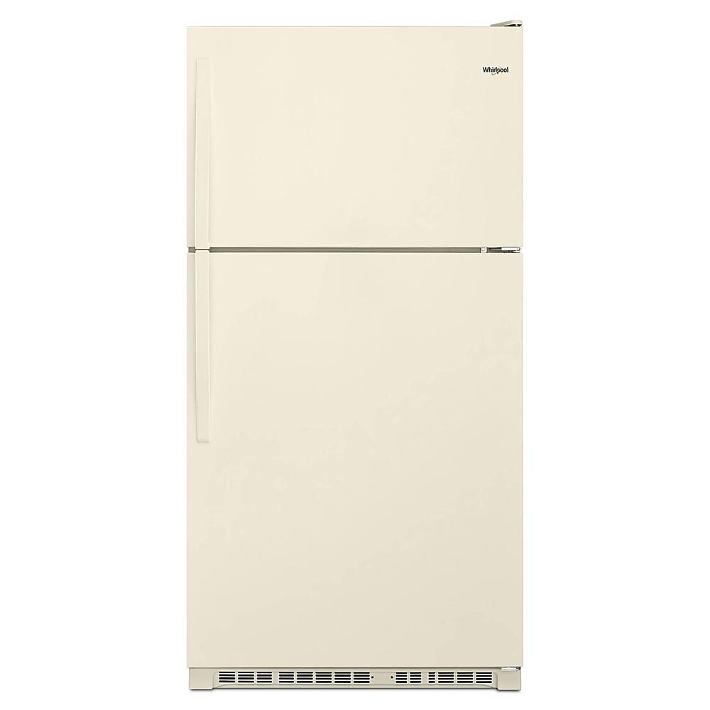 Whirlpool - 20.5 Cu. Ft. Top-Freezer Refrigerator - Biscuit - Front_Zoom