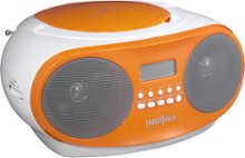 Insignia - CD Boombox with AM/FM Tuner - Tangerine