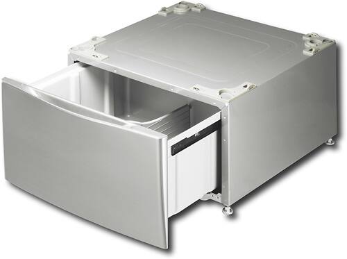 LG - Washer/Dryer Laundry Pedestal for Most LG Washers and Dryers - Graphite Steel - Angle_Standard