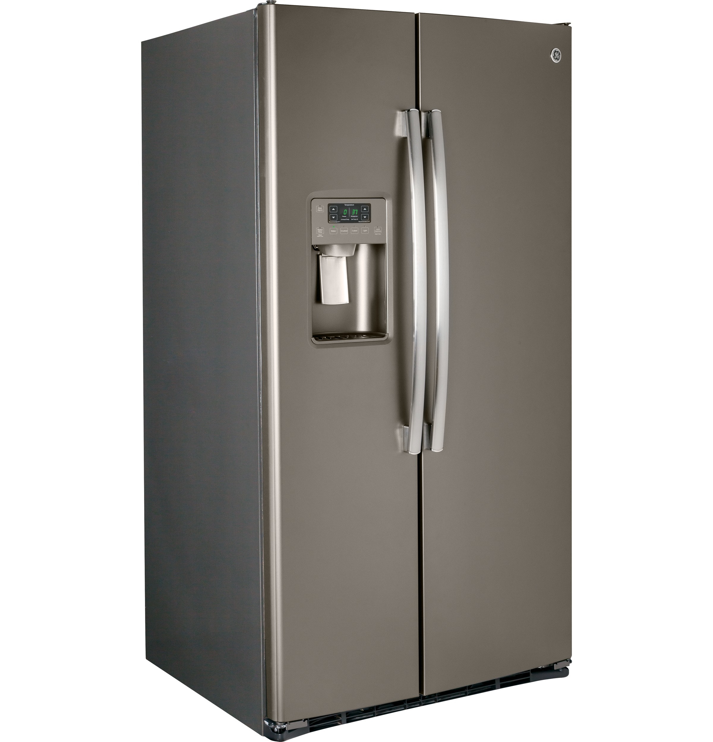 GE - 25.4 Cu. Ft. Side-by-Side Refrigerator with Thru-the-Door Ice and Water - Slate - Alt_View_Standard_14