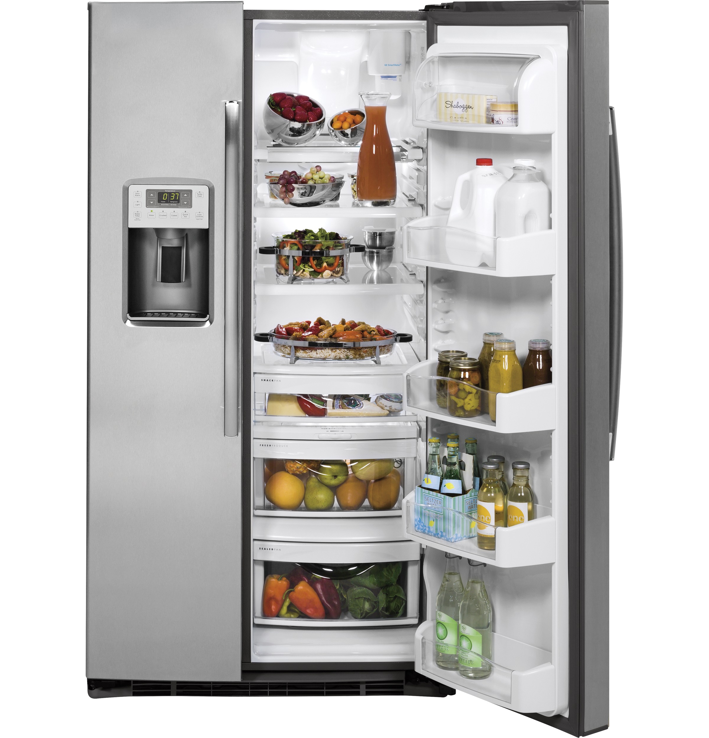 GE Profile Series 25.4 Cu. Ft. SideBySide Refrigerator with Thru