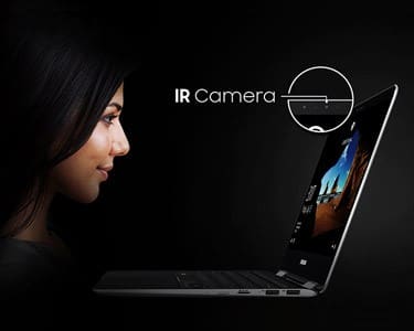 2-in-1 laptop with I R camera