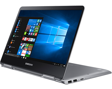 2-in-1 laptop in presentation mode