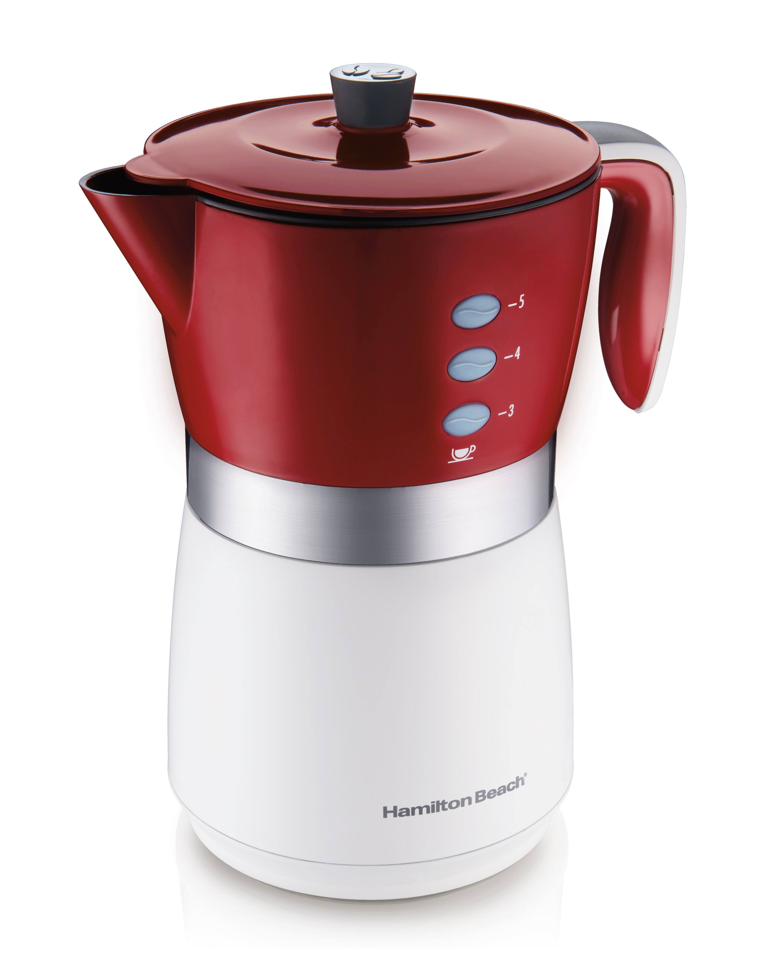 Hamilton Beach Cafetera con capacidad de 5 tazas Rojo