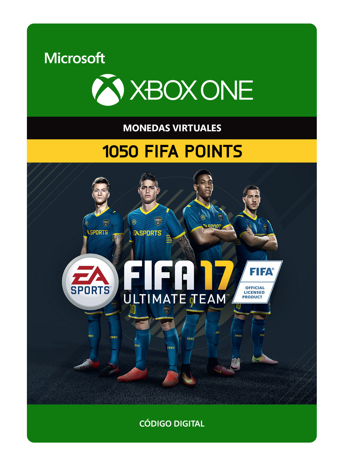 Xbox One - Fifa 17 Ultimate Team Fifa Points 1050 - Creditos/Monedas para Juegos