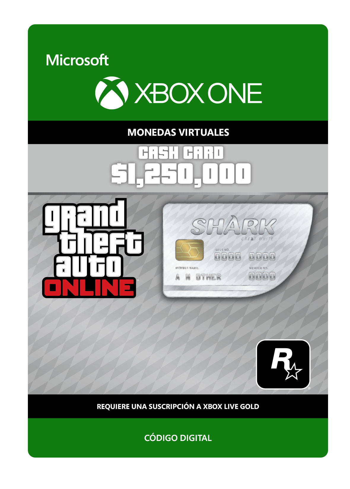 Xbox One - Grand Theft Auto V: Great White Shark Ca - Creditos/Monedas para Juegos