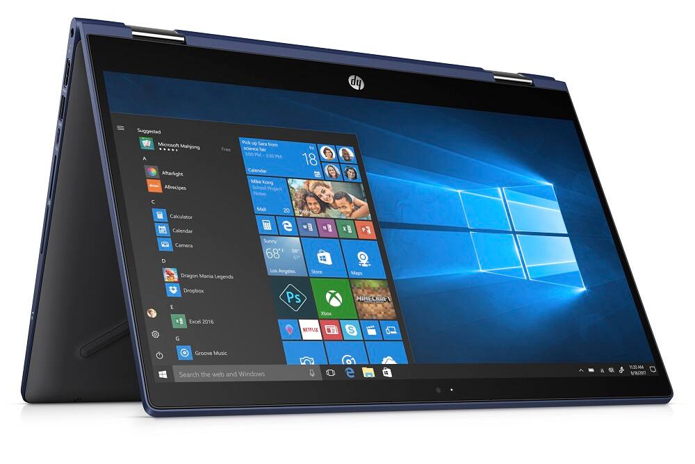 HP - Laptop Pavilion x360 Convertible 14-cd0004la de 14" - Core i3 - UHD 620 - Memoria de 4GB - Disco duro de 1TB - Azul