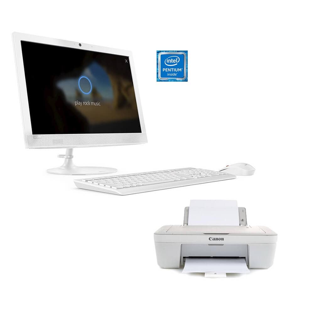 Image of Lenovo - All in One 330-20 PEN de 19.5" - Pentium - Intel HD - Memoria de 8GB - Disco duro de 1TB - Blanco