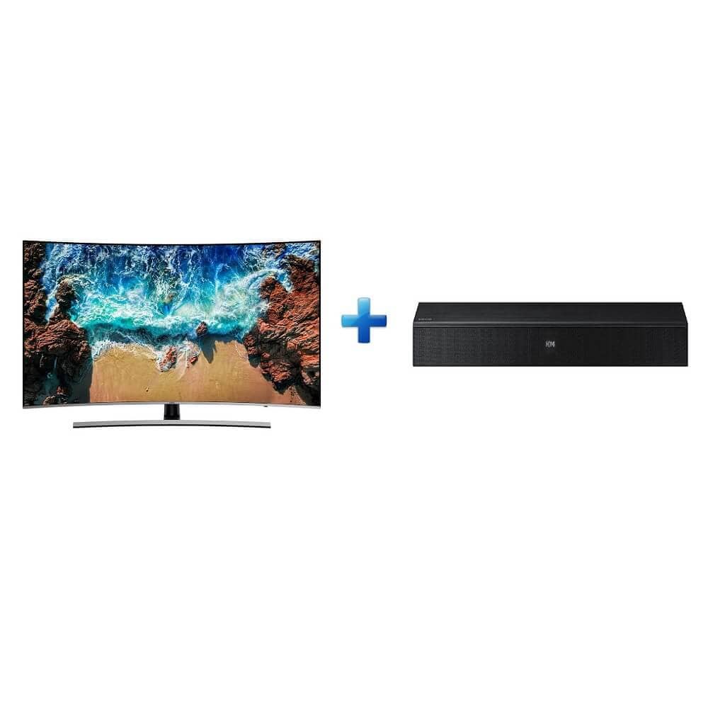 Samsung - Pantalla de 55" - Curva - Ultra HD 4K - HDR - Smart TV - Negro + Sound Bar HW-N400/ZX