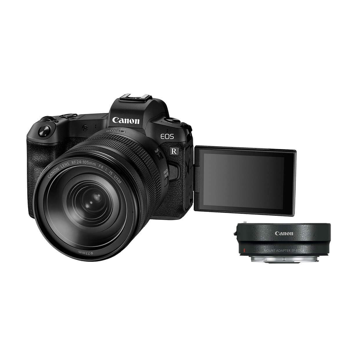 Canon - Cámara Mirrorless EOS R Cuerpo más Lente RF 24 -105mm F4L IS – Negro