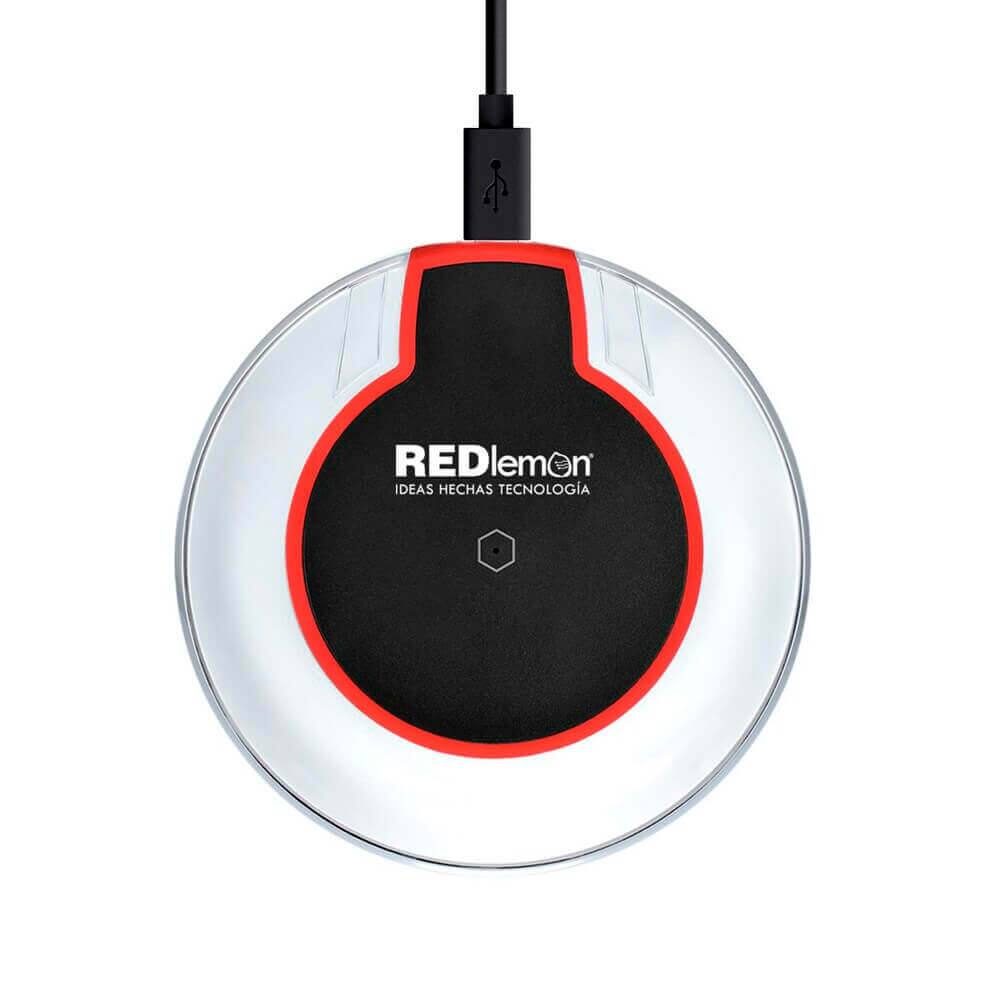 Image of REDlemon - Cargador Inalámbrico con tecnología Qi - Claro / Rojo