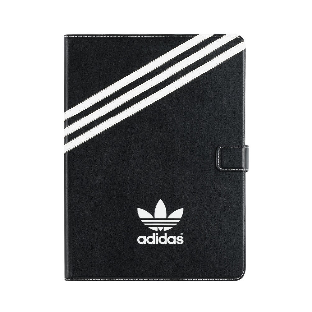 Adidas - Funda Adidas Originals para iPad Air 2a generación de 9.7" - Negro con 3 Bandas Blancas