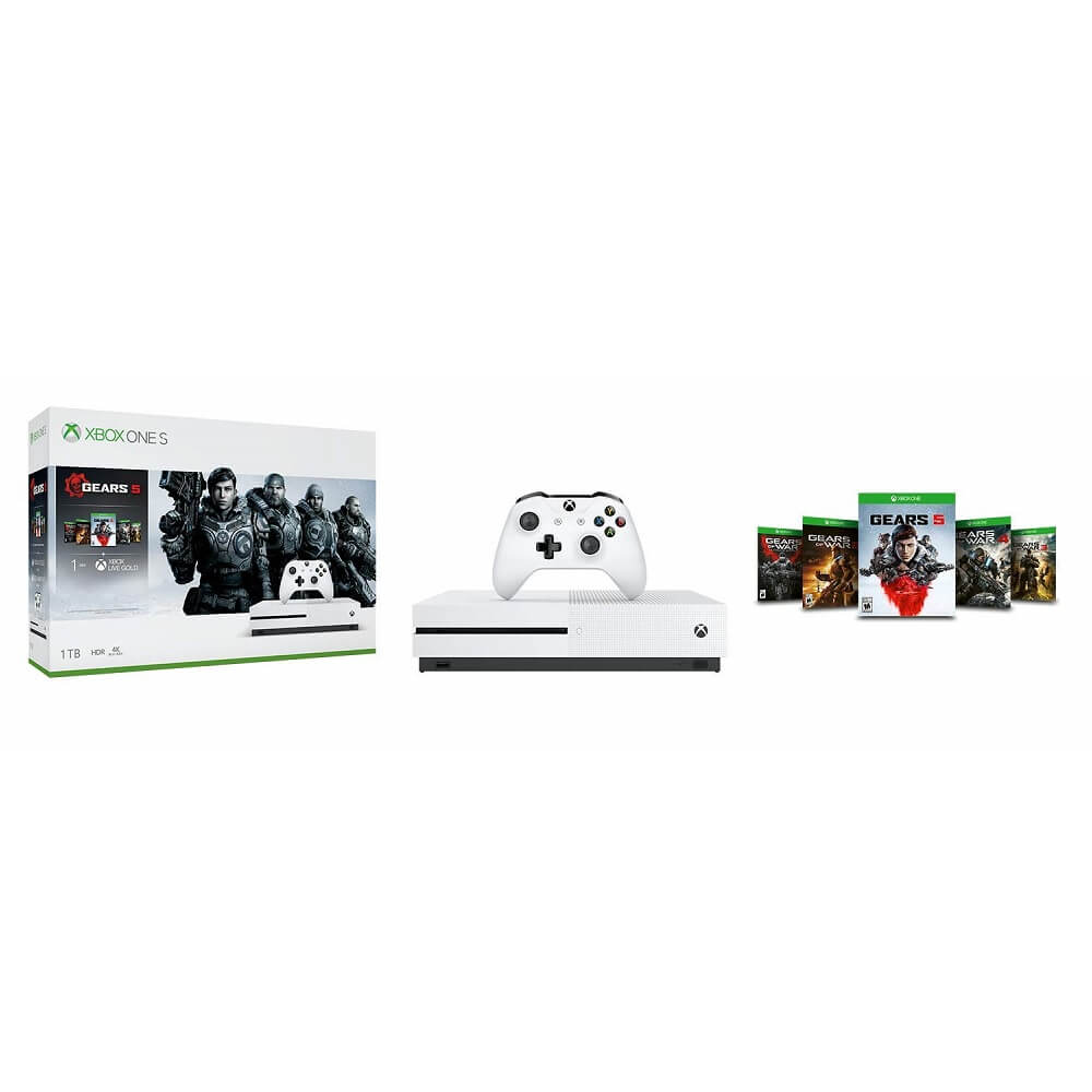 Microsoft - Consola Xbox One S de 1 TB Edición: Gears 5 - Blanco