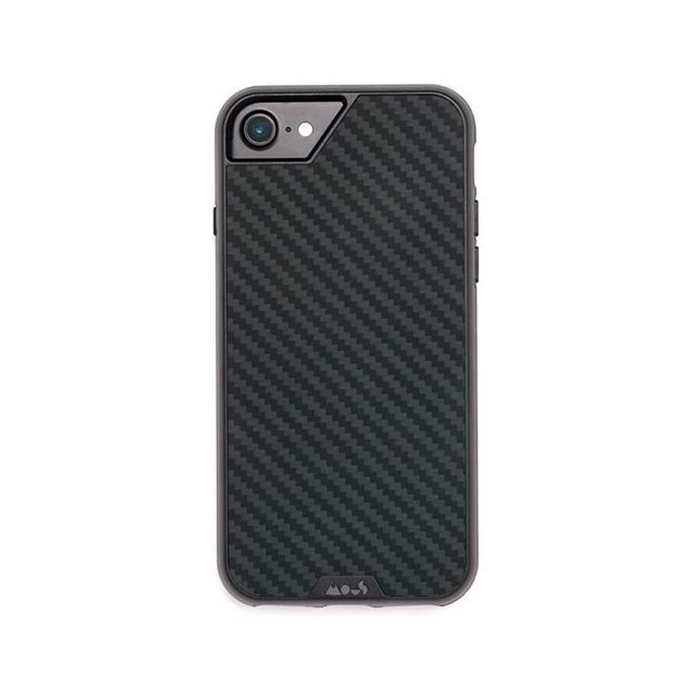 Mous - Funda / Case Limitless 2.0 para iPhone 6, 7 y 8 con diseño Carbón - Negro