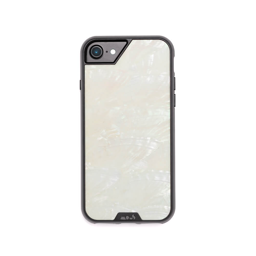 Mous - Funda / Case Limitless 2.0 para iPhone 6, 7 y 8 con diseño Concha de mar - Blanco