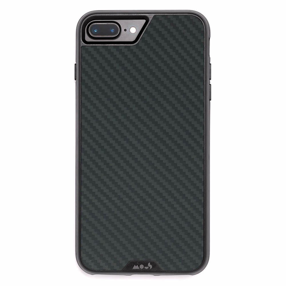 Mous - Funda / Case Limitless 2.0 para iPhone 6 Plus, 7 Plus y 8 Plus con diseño Carbón - Negro