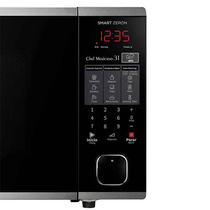 WINIA - Horno De Microondas 1.1 Pies Cúbicos Acabado Espejo - Gris