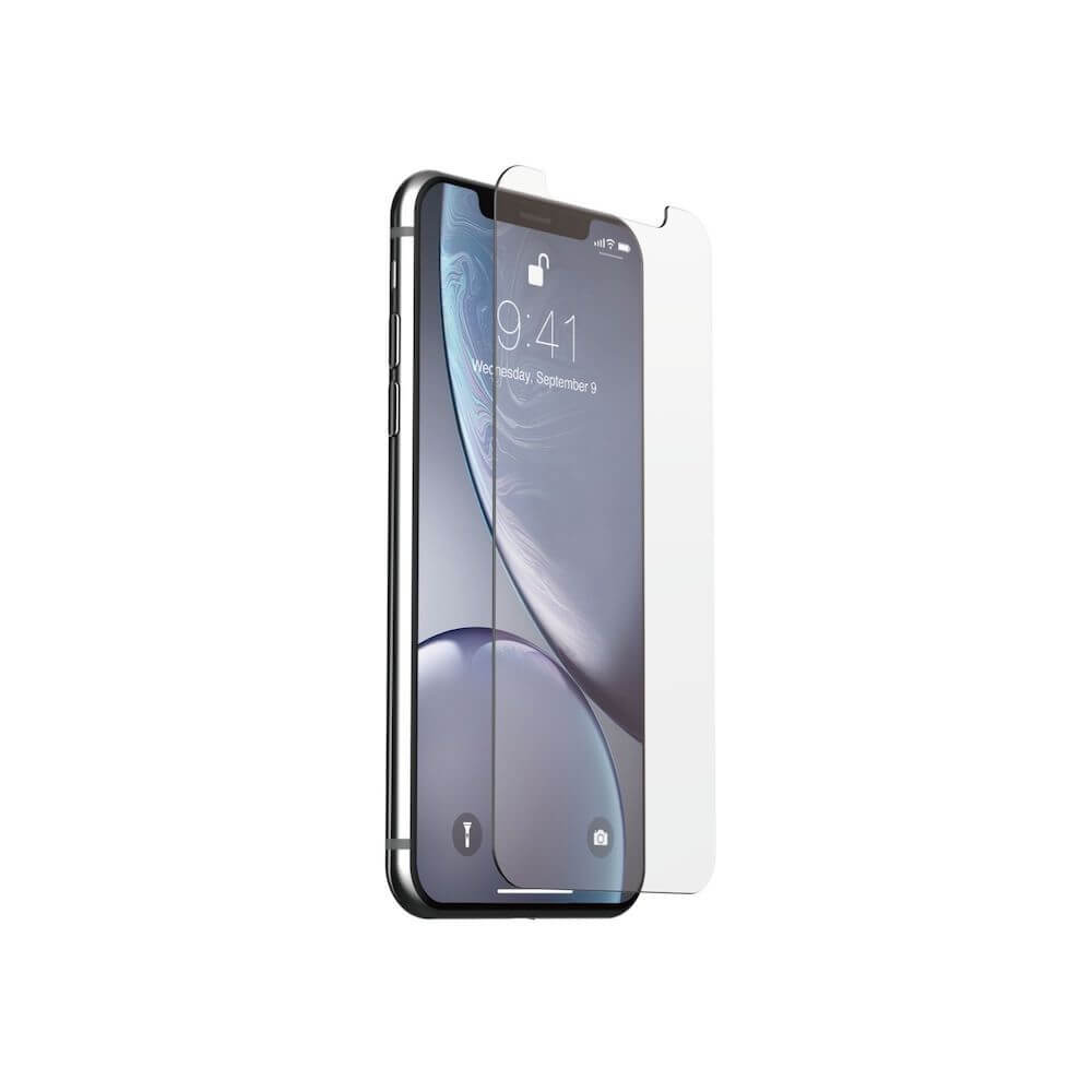 Just Mobile - Mica protectora de pantalla Xkin Tempered Glass para iPhone XR - Blanco
