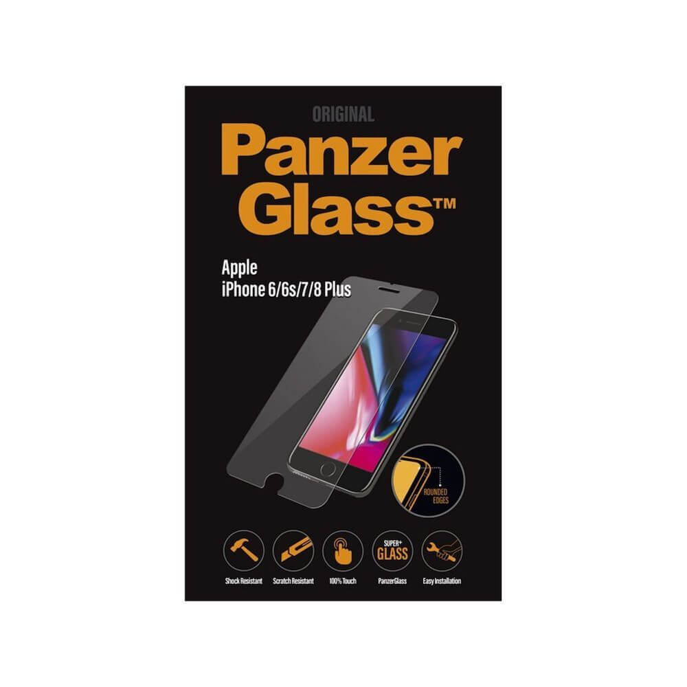 ¡Nuevo! Panzerglass - Mica protectora de pantalla para iPhone 6/6s/7/8 Plus - Transparente