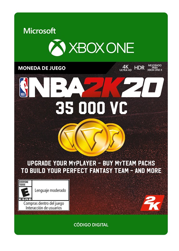 Microsoft - NBA 2K20: 35,000 VC - Moneda de juego - Xbox One [Tarjeta Digital]