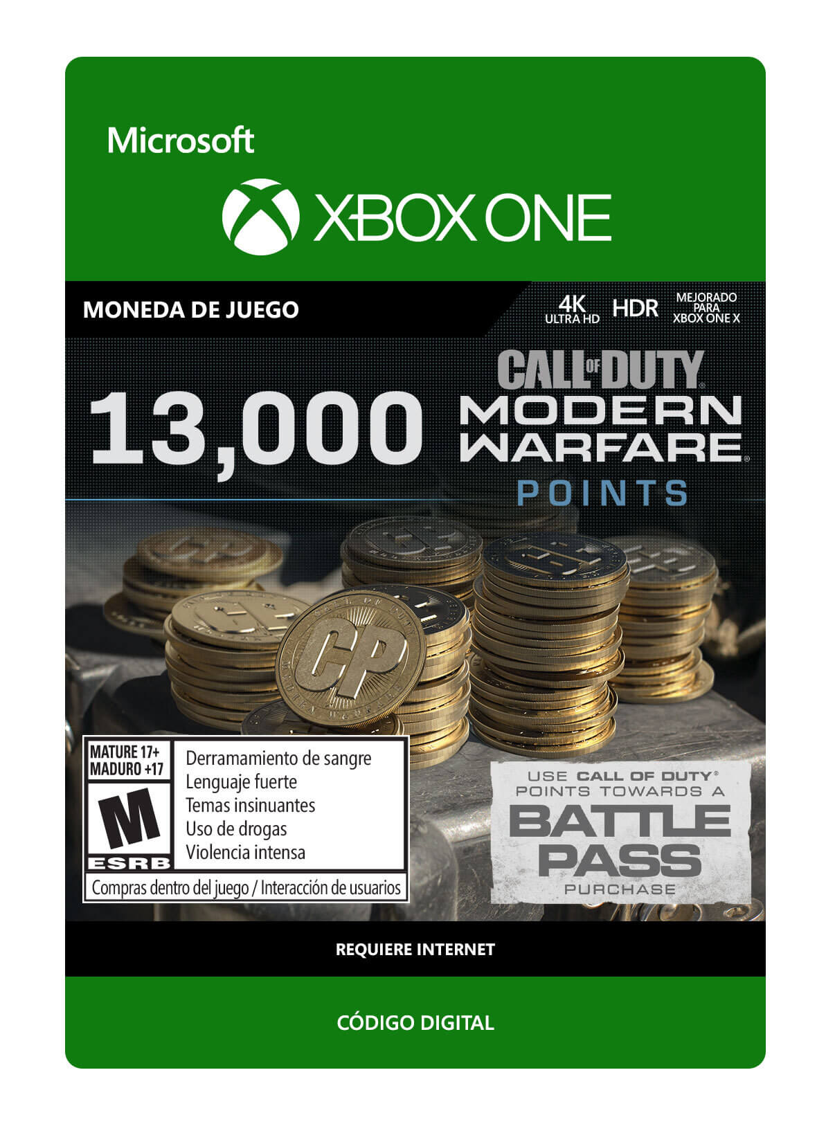 XBOX ONE - Call of Duty: Modern Warfare Points - 13000 - Monedas de juego - Digital - Best Buy