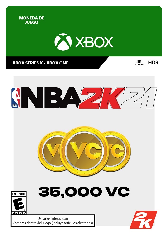 Microsoft - NBA 2K21 35,000 VC - Moneda de juego - Xbox One [Tarjeta Digital]