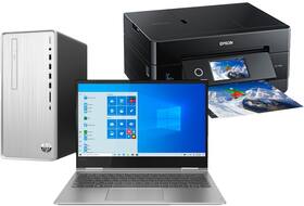 Printer, laptop and desktop computer