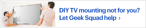 Professional installer, DIY TV mounting not for you? Let Geek Squad help