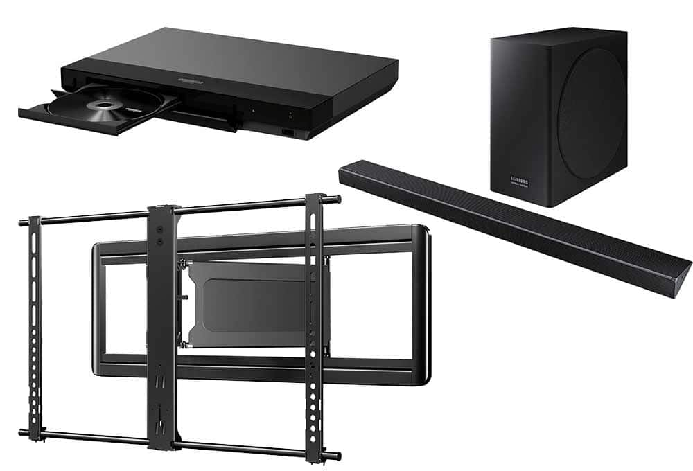 Wall mount, Blu-ray player, sound bar