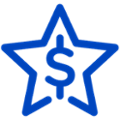 Dollar sign in a star