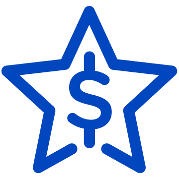 Dollar sign in a star