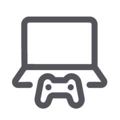 Laptop and game controller