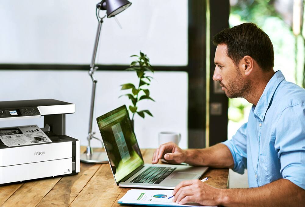 Man working remotely