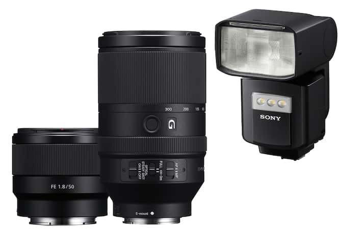 Cameras lenses and camera flash