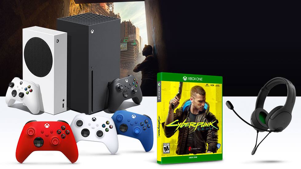 Video games, game consoles, game controllers, headset
